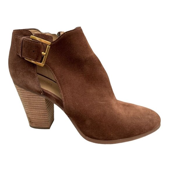 MICHAEL Michael Kors Adams Cutout Buckle Booties in Brown Tan Size 9.5M - Picture 14 of 14